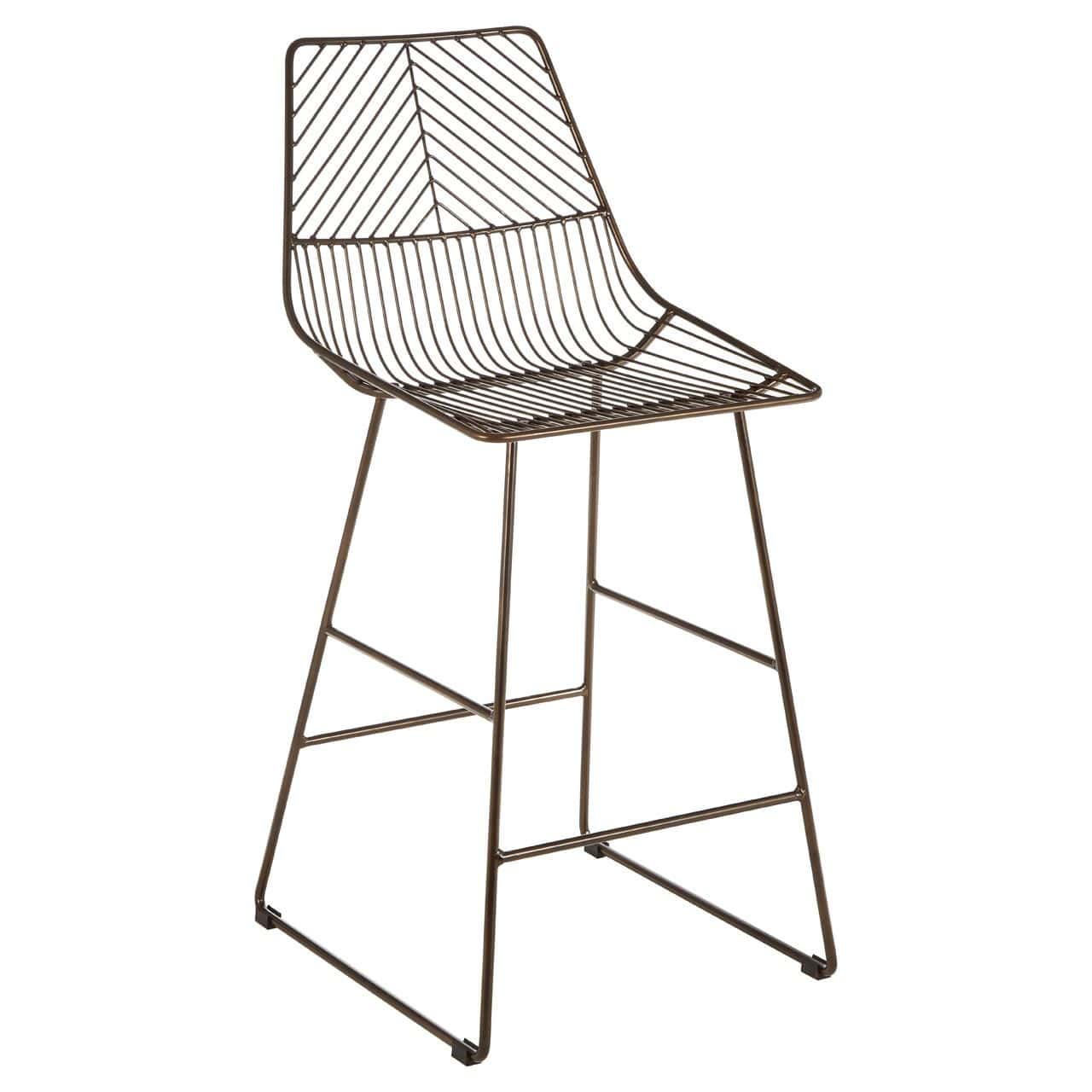 District Wire Bar Chair With Bronze Metal - Image 5