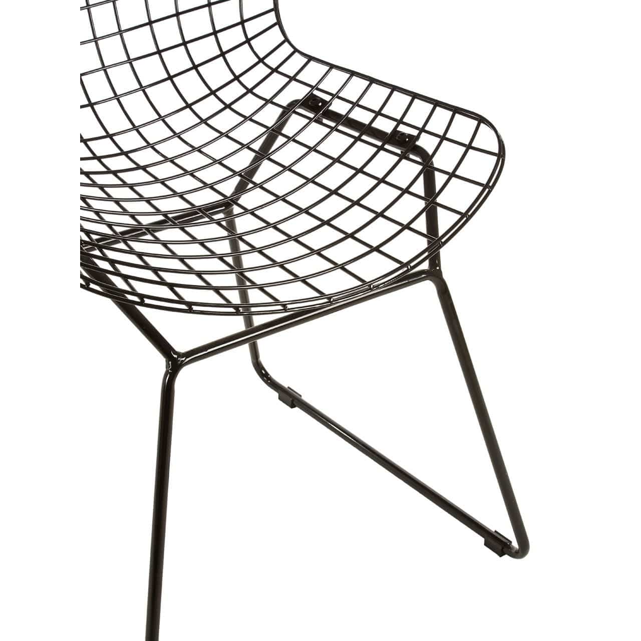 District Black Metal Wire Chair - Image 3