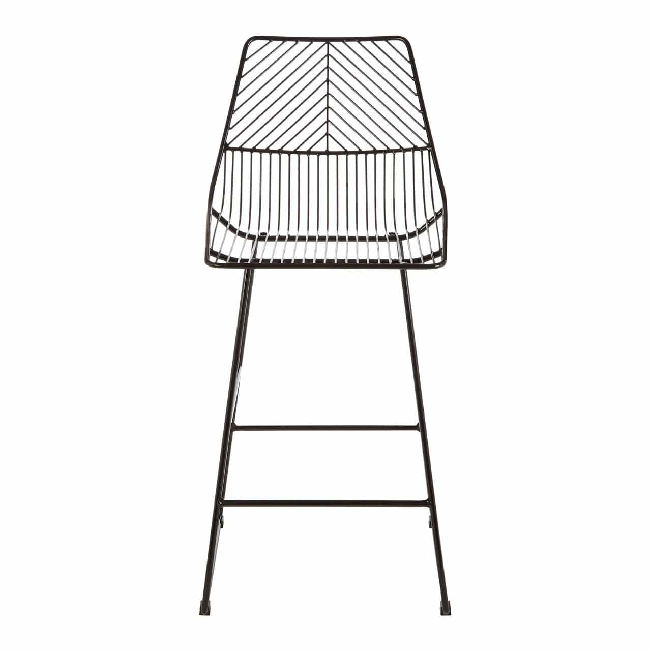 District Wire Chair With Black Metal