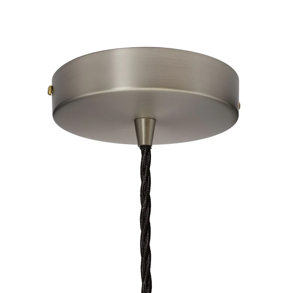 Duck Egg Blue Lincoln Painted Pendant Light - Brushed Chrome Lamp Holder & Ceiling Rose - Image 4