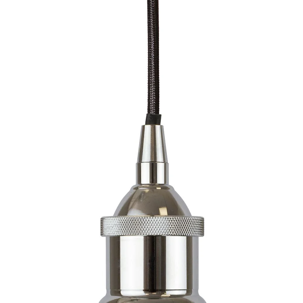 Duck Egg Blue Small Trinity Metal Painted Pendant Light - Nickel Lamp Holder & Ceiling Rose - Image 3