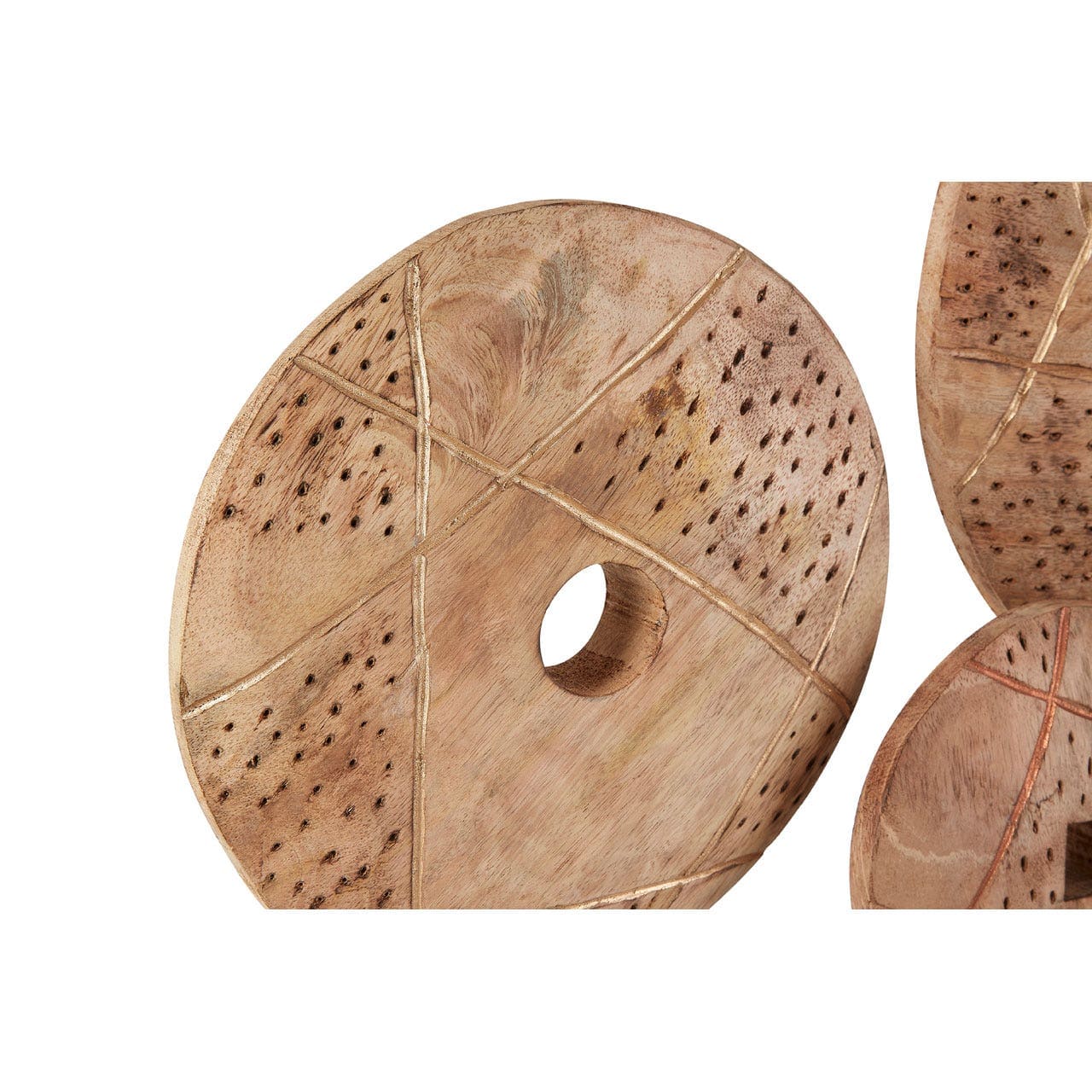 Elementi 4 Disc Wooden Sculpture - Image 3
