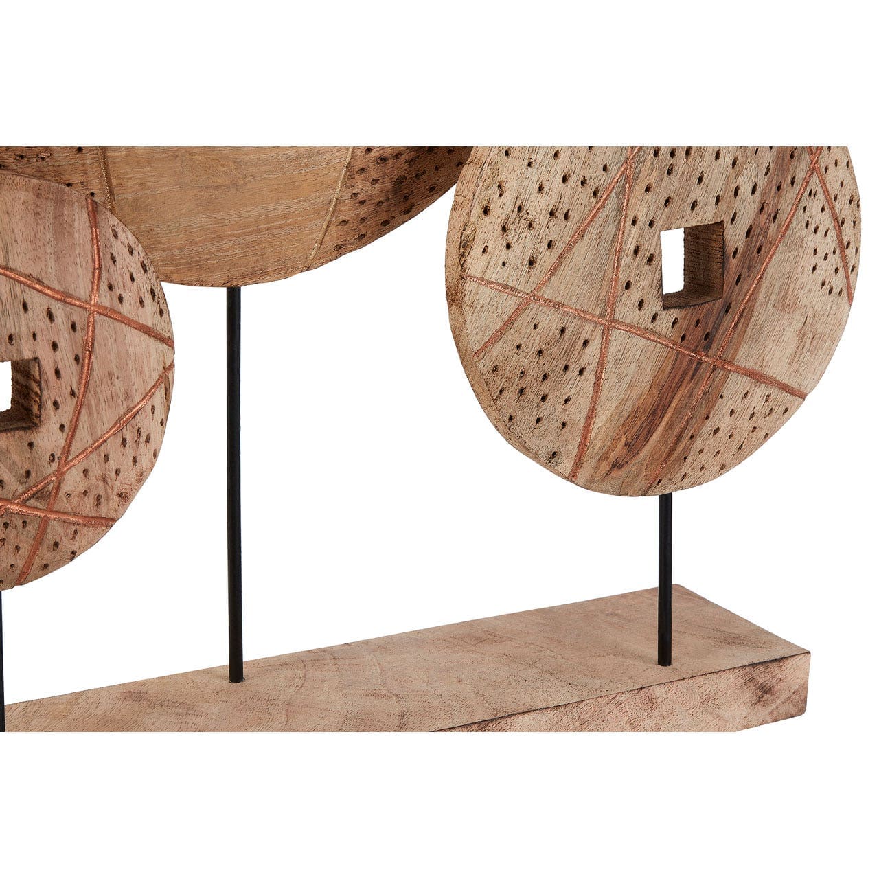 Elementi 4 Disc Wooden Sculpture - Image 4