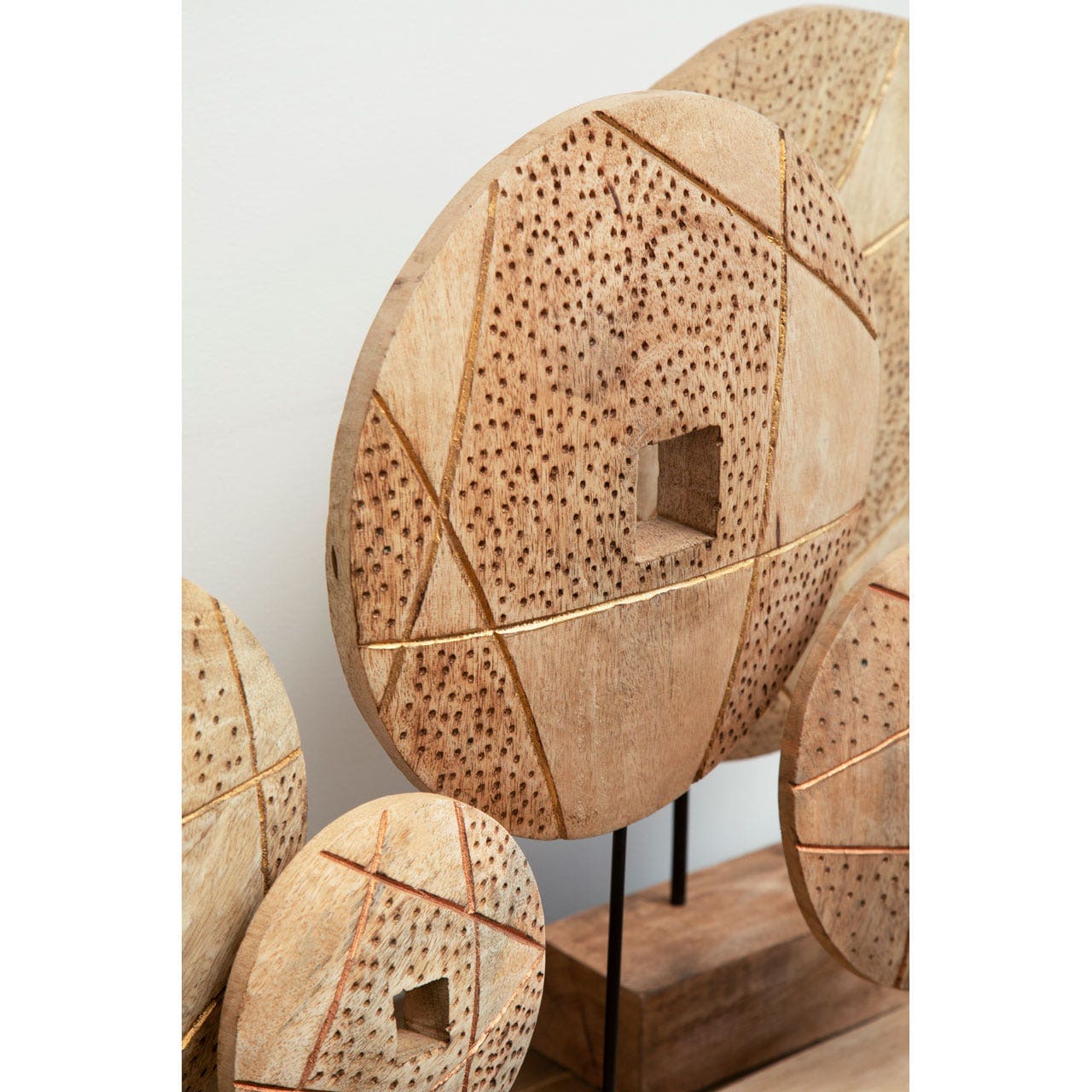 Elementi 4 Disc Wooden Sculpture - Image 5