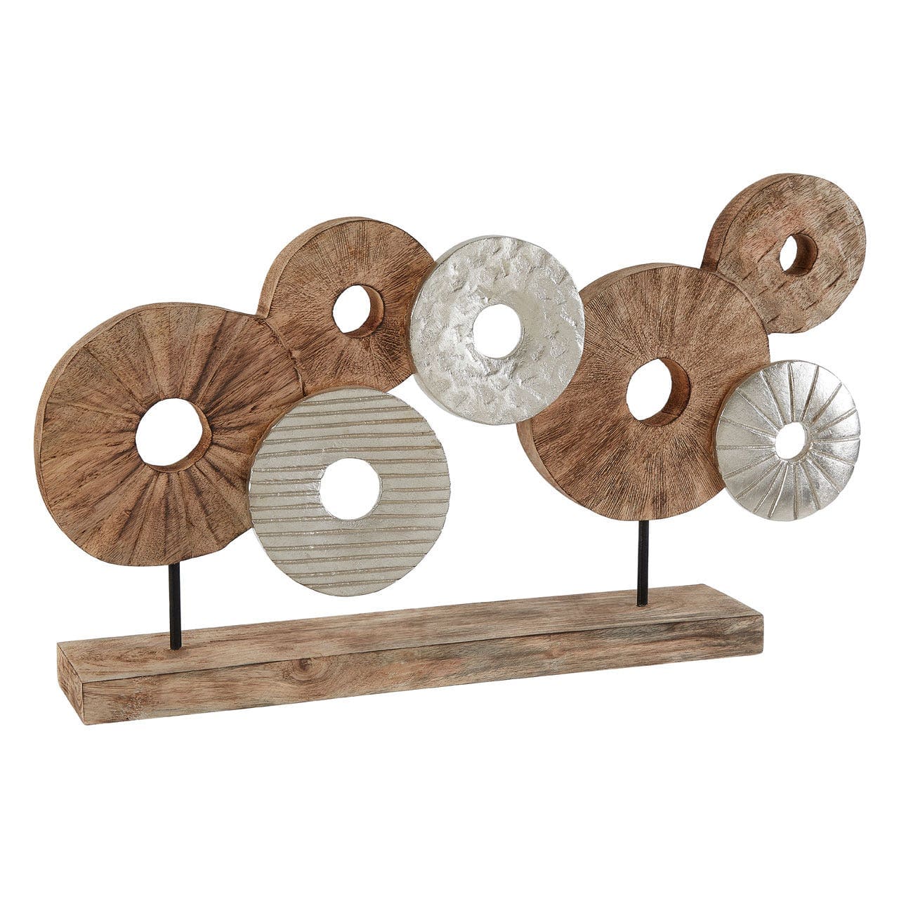 Elementi 7 Disc Wooden Sculpture - Image 2