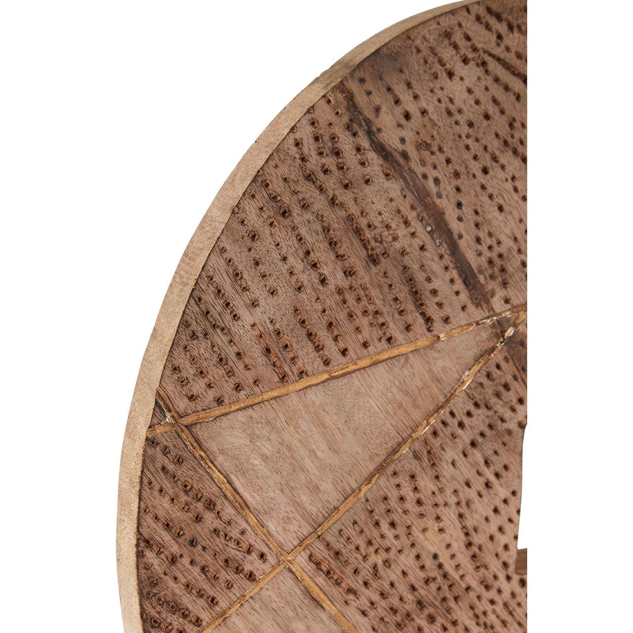 Elementi Round Natural Wooden Sculpture - Image 3