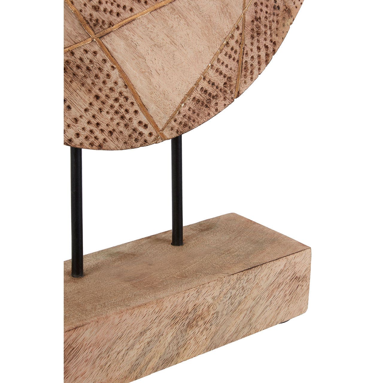 Elementi Round Natural Wooden Sculpture - Image 4