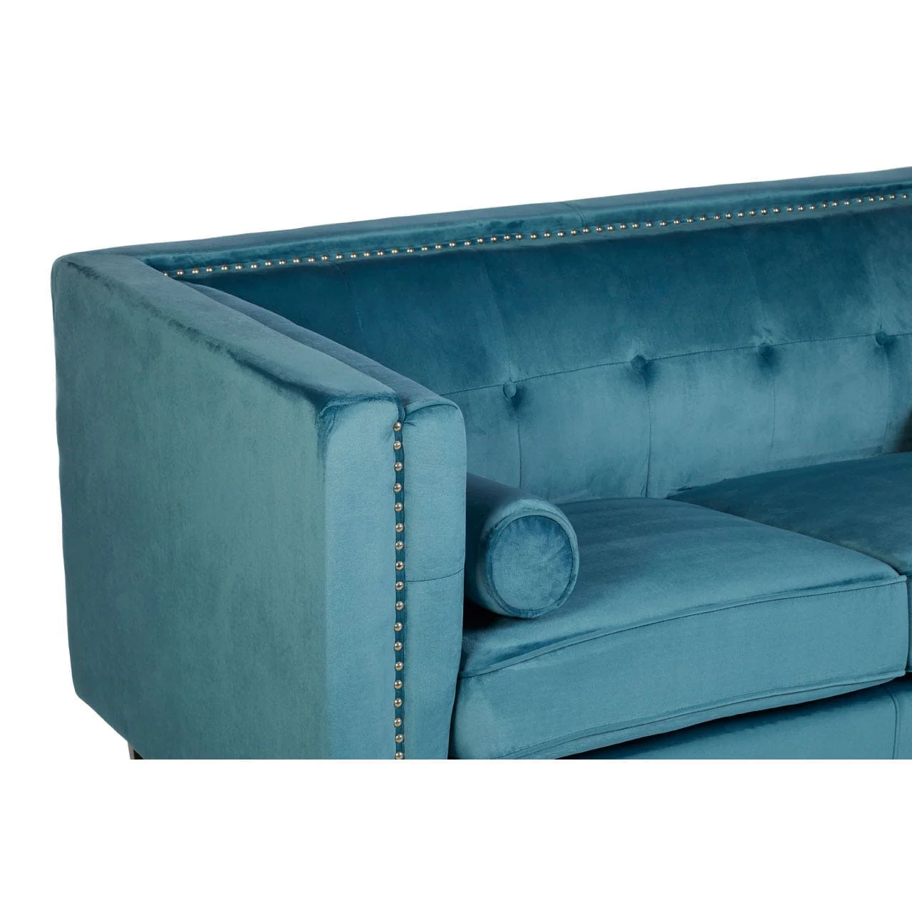 Felisa 2 Seat Blue Velvet Sofa - Image 5