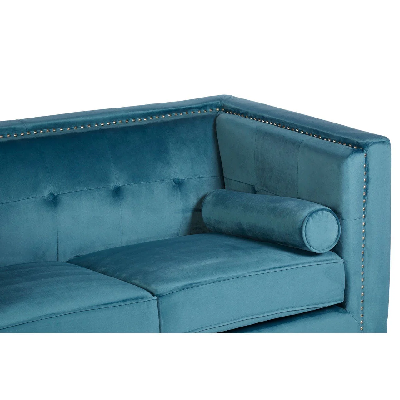 Felisa 2 Seat Blue Velvet Sofa - Image 7
