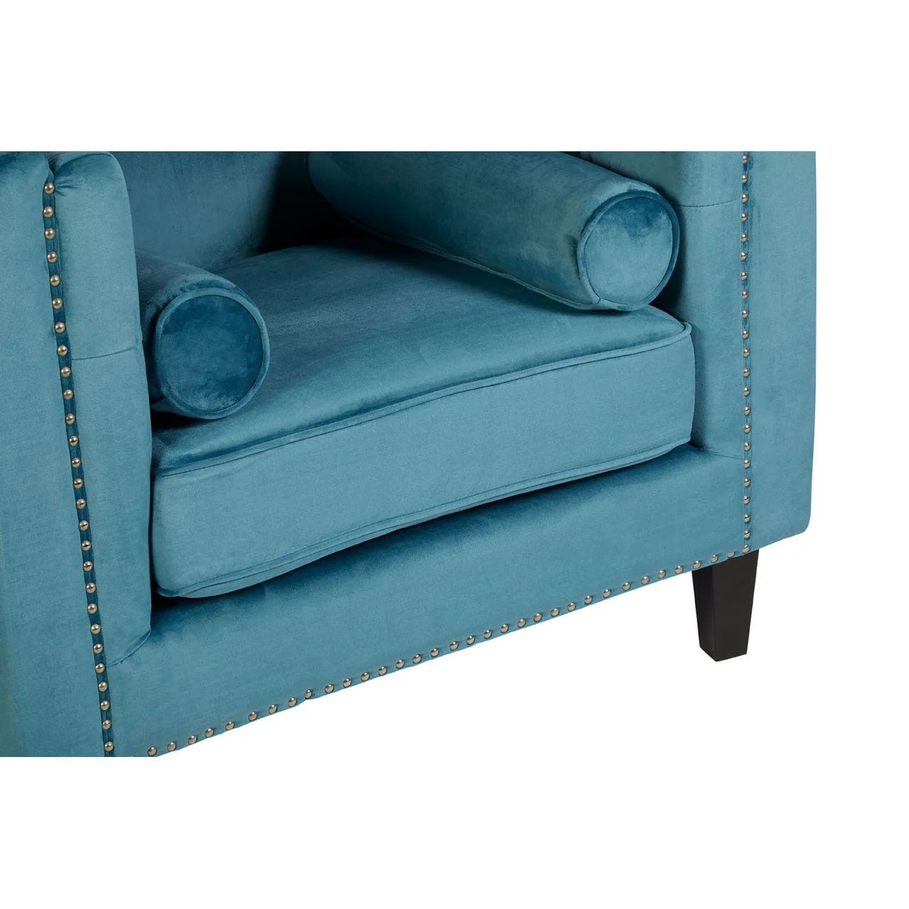 Felisa Blue Velvet Chair - Image 7