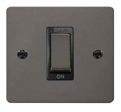 Flat Plate Black Nickel Ingot 1 Gang 45A DP Switch