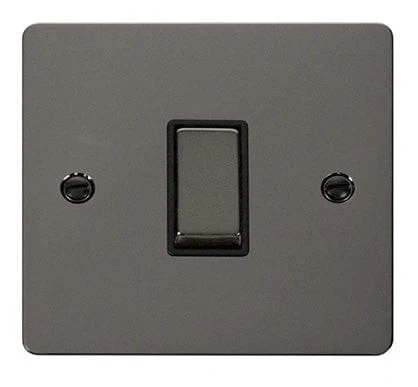 Flat Plate Black Nickel Ingot 10AX 1 Gang Intermediate Switch