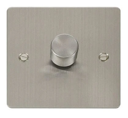 Flat Plate Stainless Steel 1 Gang 2 Way 400w Dimmer Light Switch