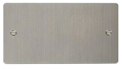 Flat Plate Stainless Steel 2 Gang Blank Plate