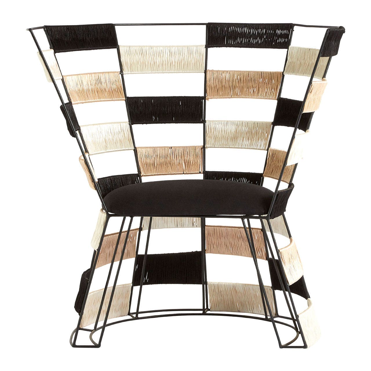 India Beige / Black / White Chair - Image 3