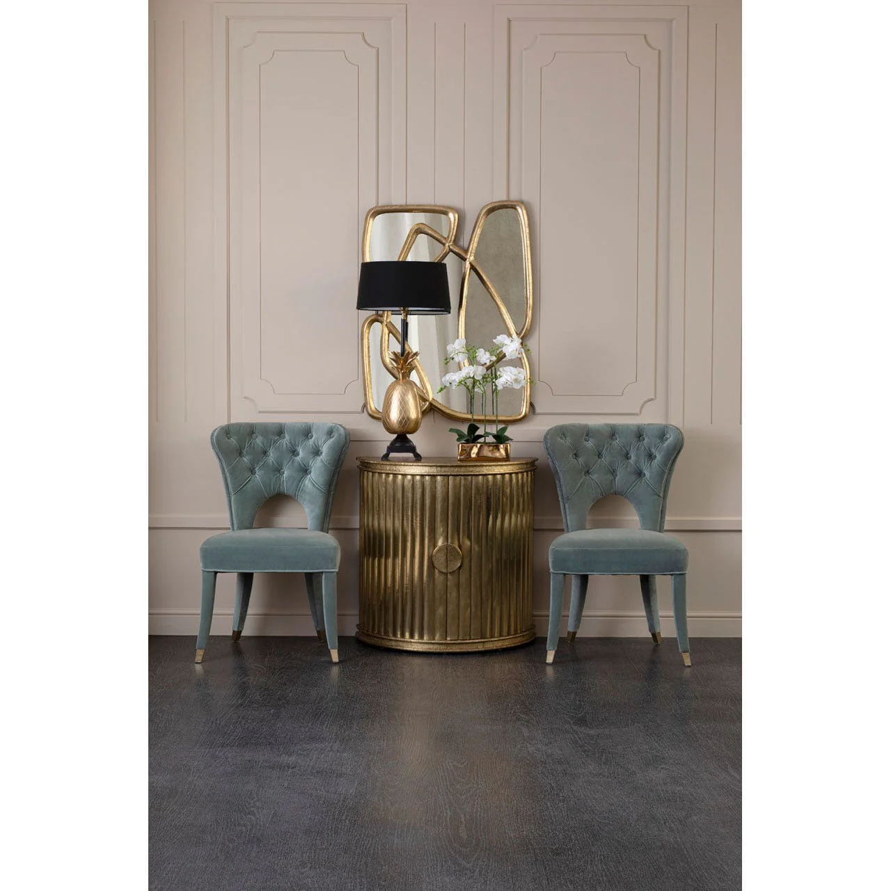 Fusion Half Round Gold Cabinet - Image 2