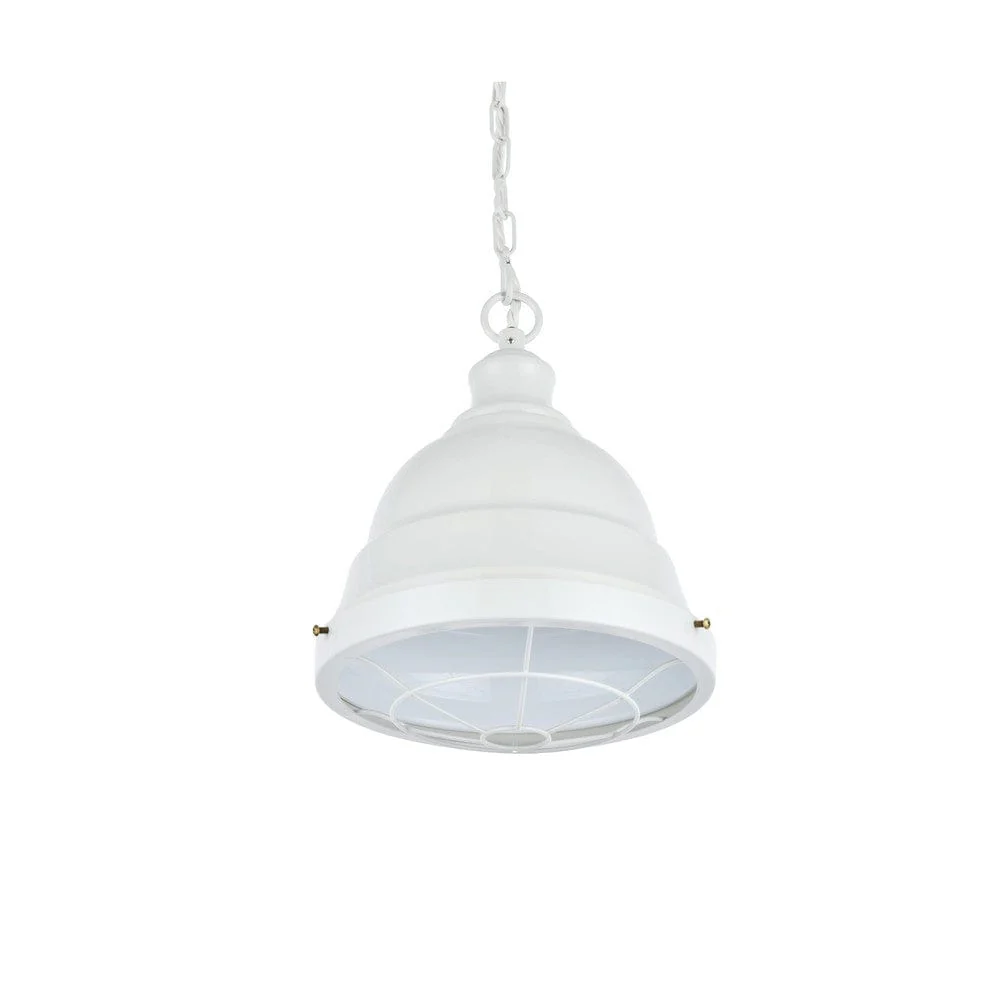 Ganton Vintage Cage Pendant Light Clay White Cream - Image 6
