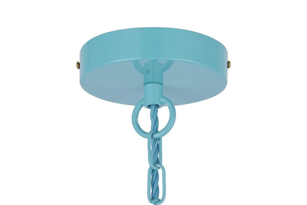 Ganton Vintage Cage Pendant Light Duck Egg Blue Turquoise - Image 6