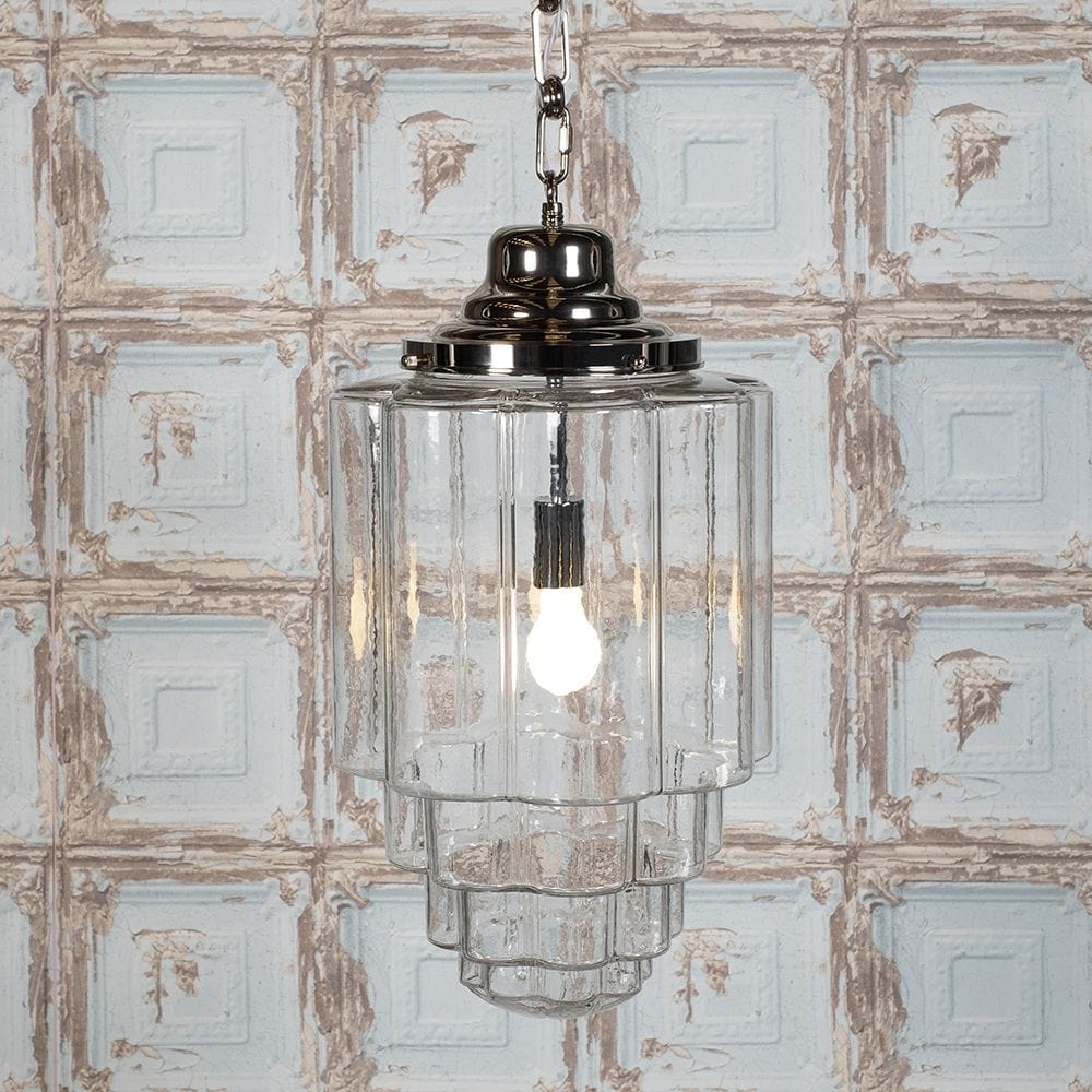 Glasshouse Nickel Clear Hallway Pendant Light - Image 2