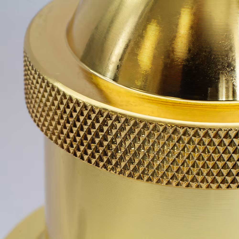 Gold Decorative Bulb Holder with Black Twisted Cable - Image 2