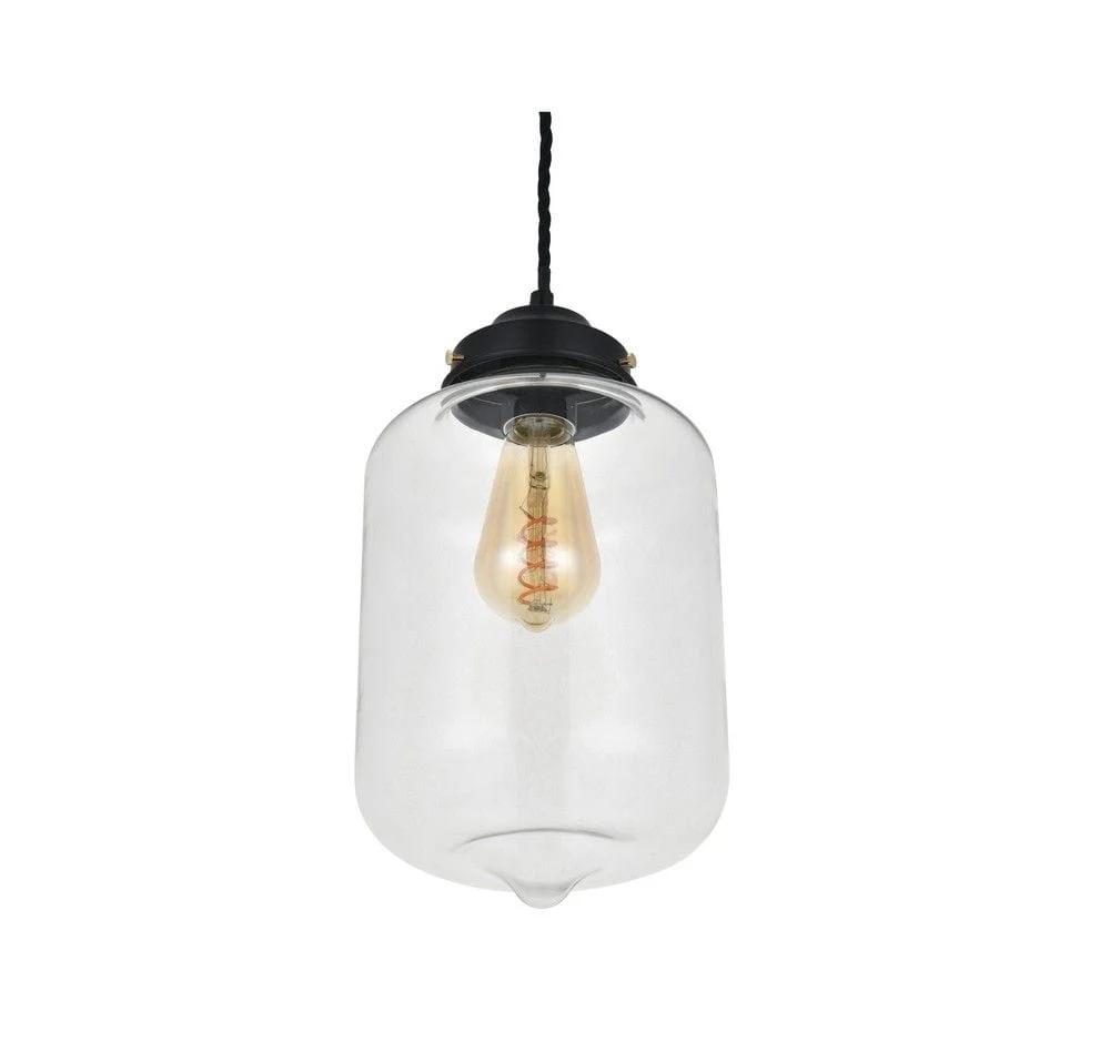 Goslett Clear Blown Glass Jar Pendant Light - Image 3