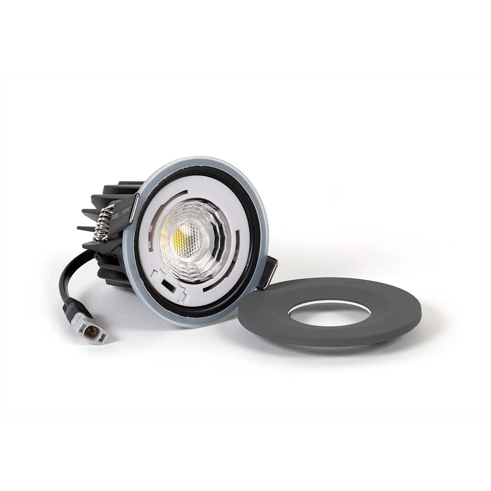Graphite Grey CCT Fire Rated LED Dimmable 10W IP65 Downlight - Image 2