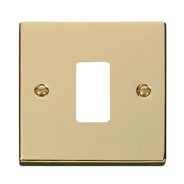 Gridpro 1 Gang Polished Brass Plate