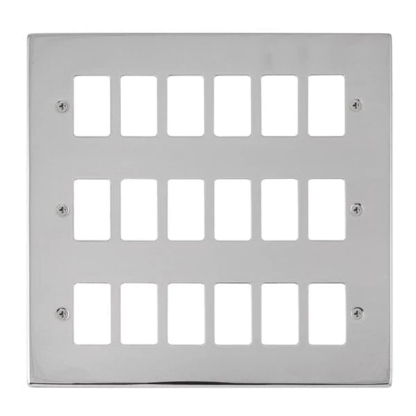 Gridpro 18 Gang Polished Chrome Plate