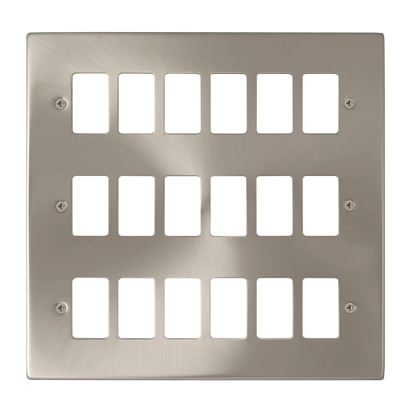 Gridpro 18 Gang Satin Chrome Plate