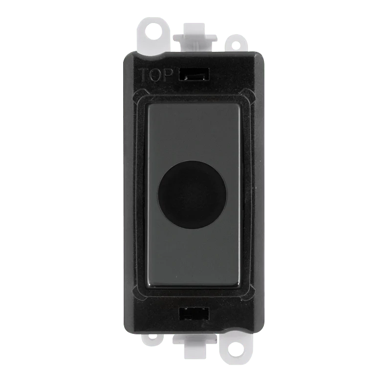 Gridpro Black Nickel 20A Flex Outlet Module - Black Trim