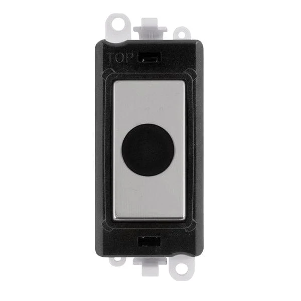 Gridpro Polished Chrome 20A Flex Outlet Module - Black Trim