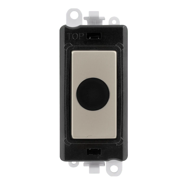 Gridpro Pearl Nickel 20A Flex Outlet Module - Black Trim