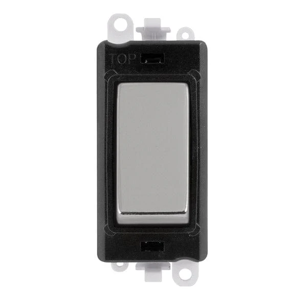Gridpro Polished Chrome 20A Dp Switch Module - Black Trim
