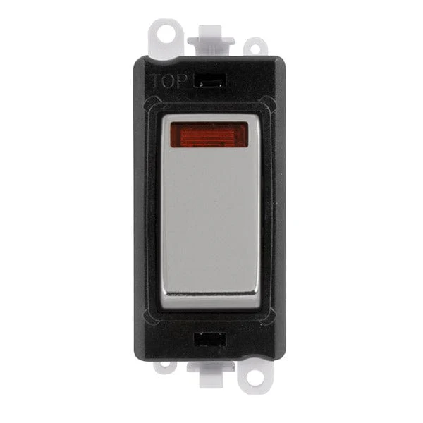 Gridpro Polished Chrome 20A Dp Switch Module + Neon - Black Trim