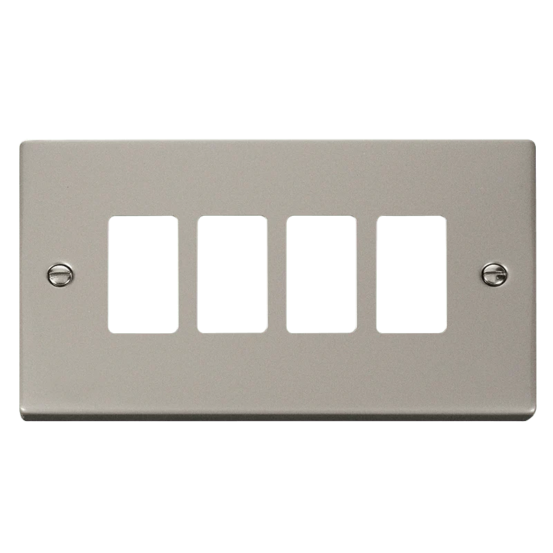 Gridpro 4 Gang Pearl Nickel Plate