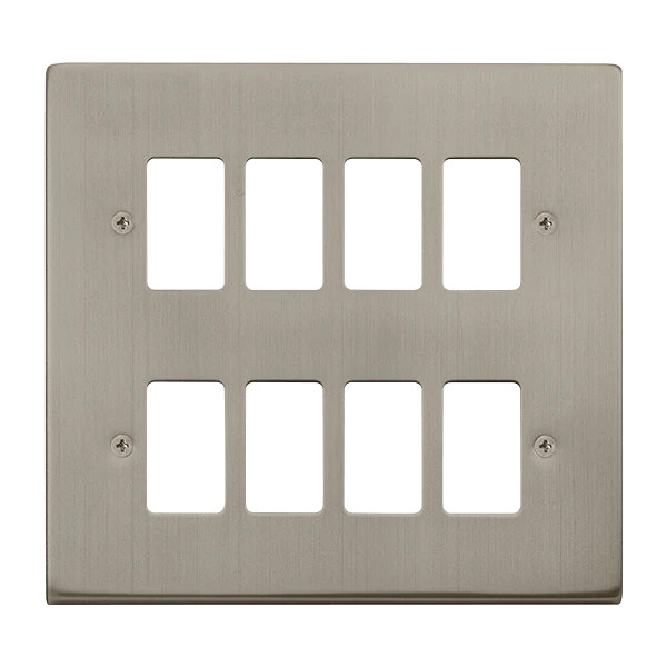 Gridpro 8 Gang Stainless Steel Plate