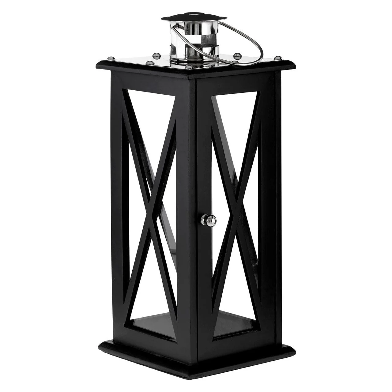 Regal Large Black Criss Cross Lantern - Image 2
