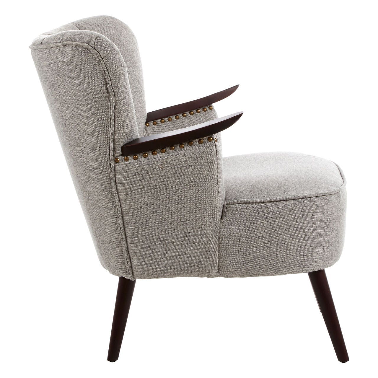 Hampstead Taupe Fabric Armchair - Image 3
