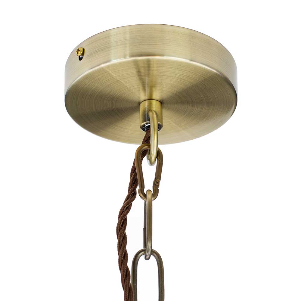 Harington Clear Dome Glass Pendant Light - Antique Brass - Image 4