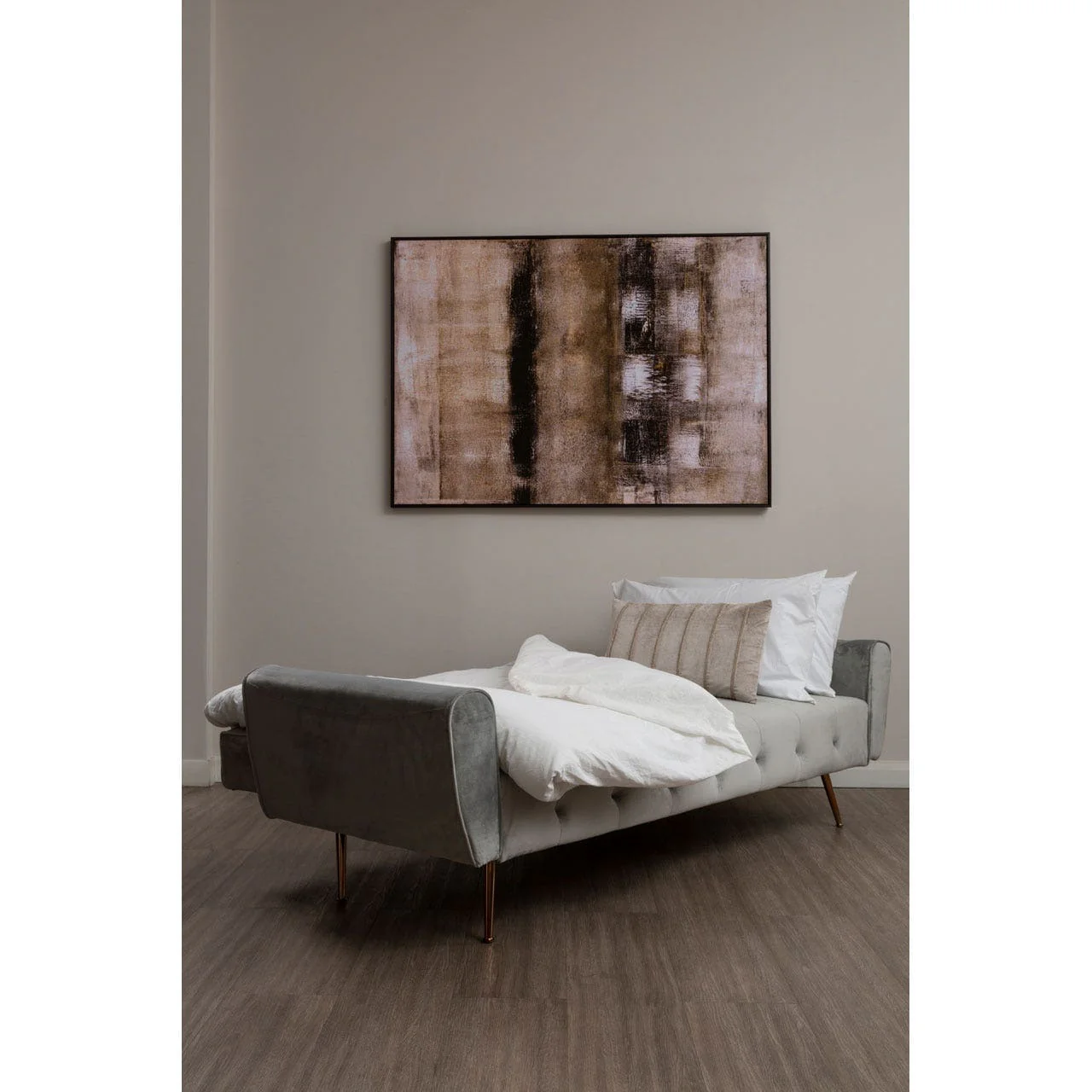 Hayton Grey Velvet Sofa Bed - Image 3