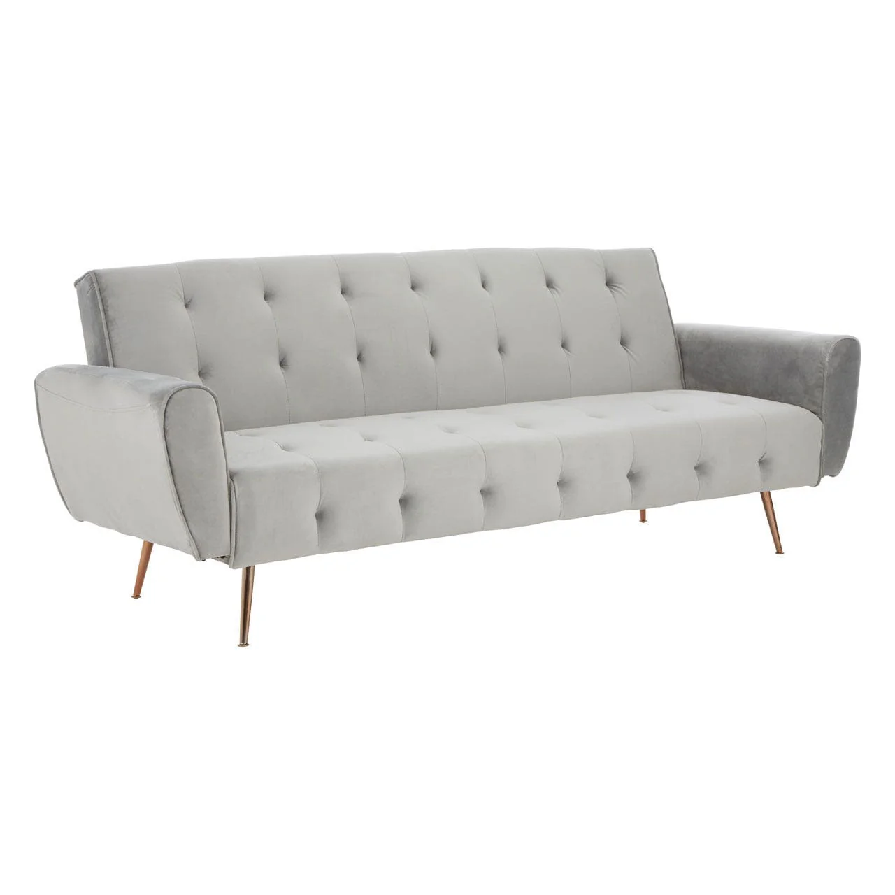 Hayton Grey Velvet Sofa Bed - Image 4