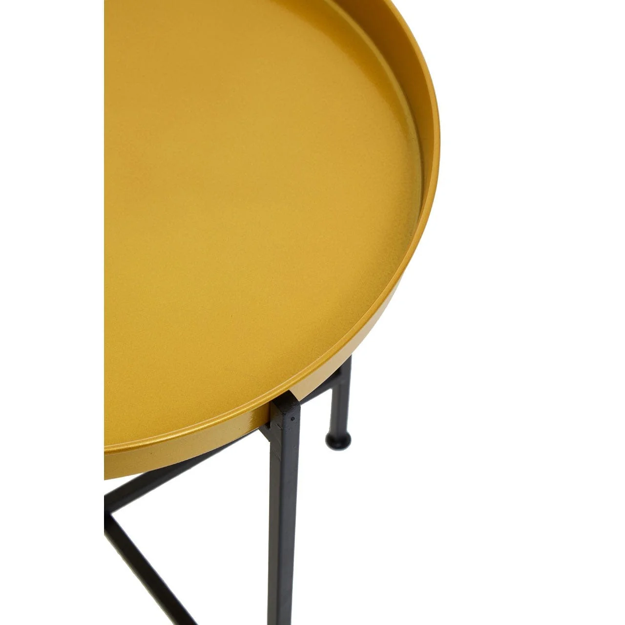Hege Small Brass And Black Finish Side Table - Image 3