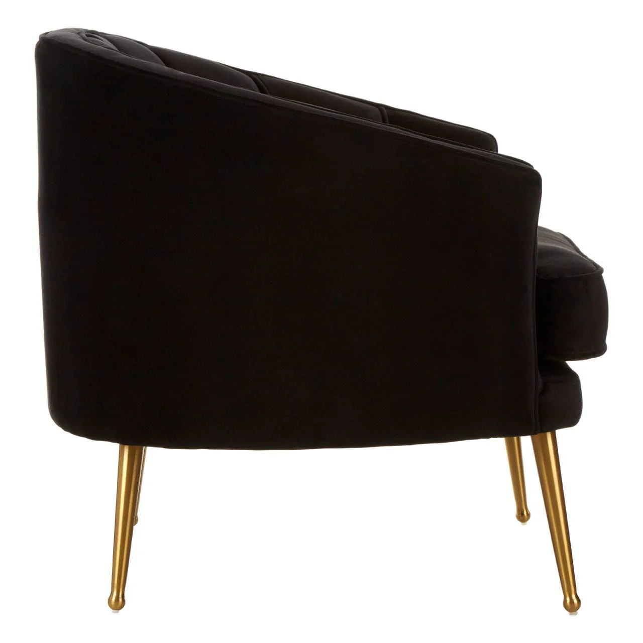 Hendricks Black Velvet Chair Wide - Image 3