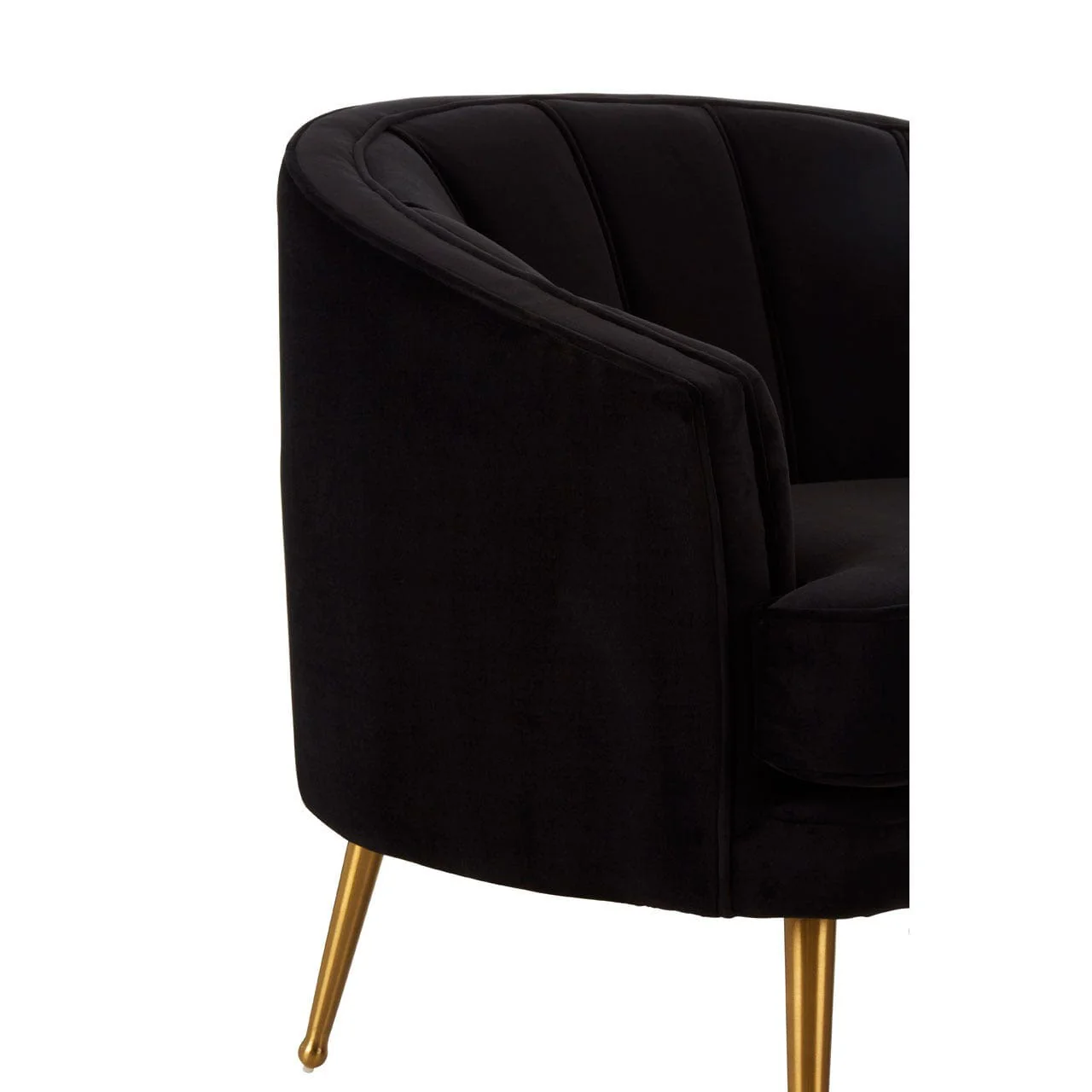 Hendricks Black Velvet Chair Wide - Image 5