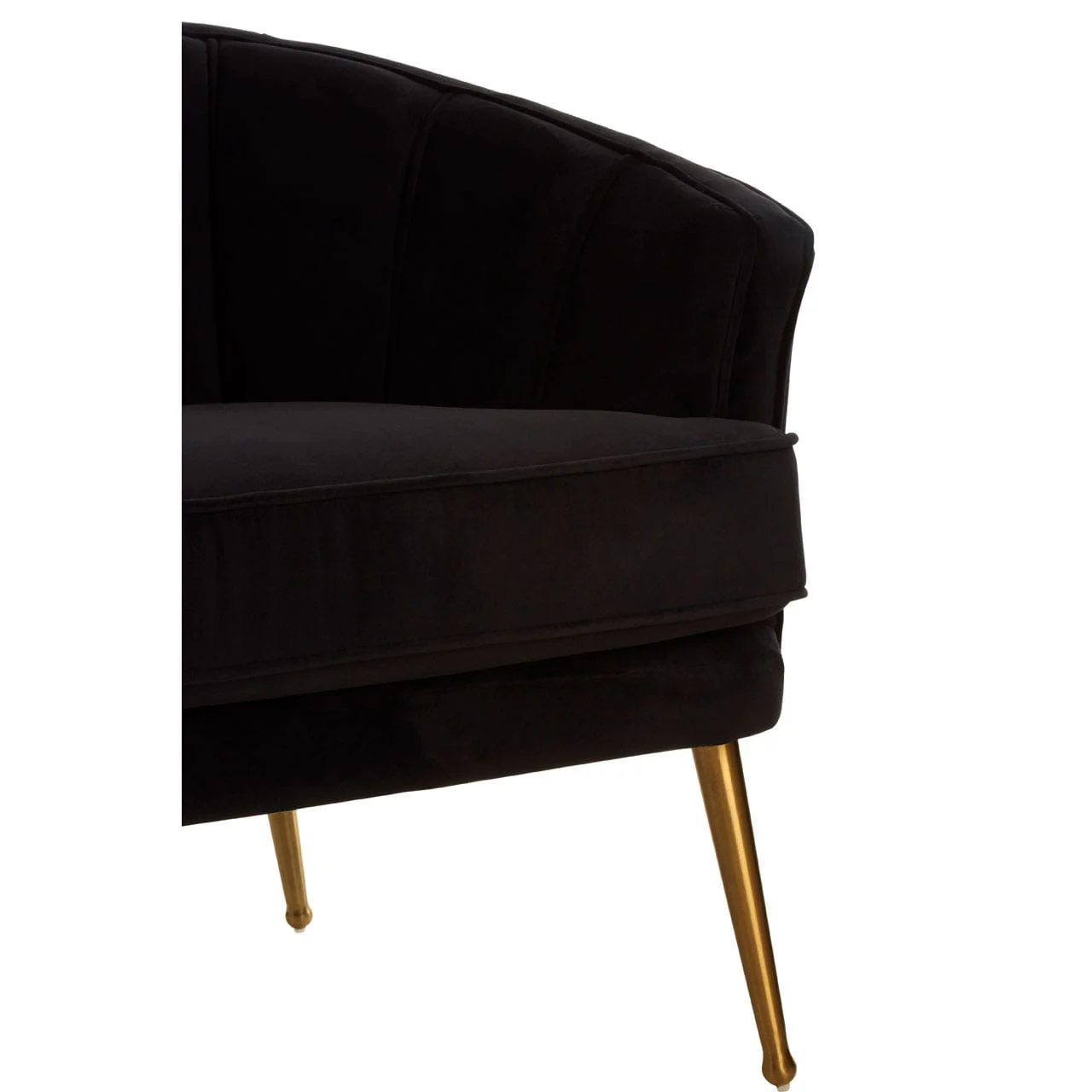 Hendricks Black Velvet Chair Wide - Image 6