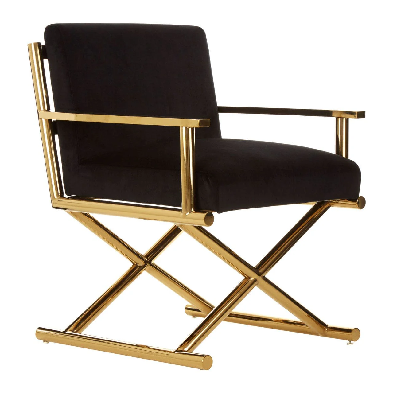 Hendricks Black Velvet Chair Regular