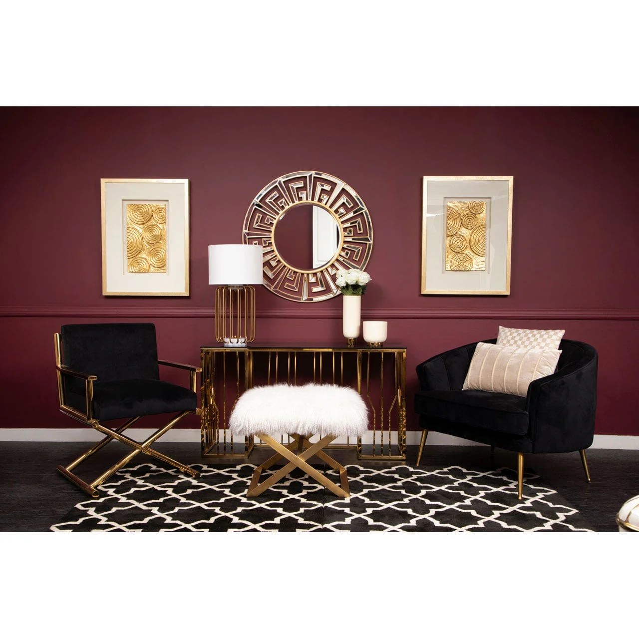 Hendricks Black Velvet Chair Regular - Image 2