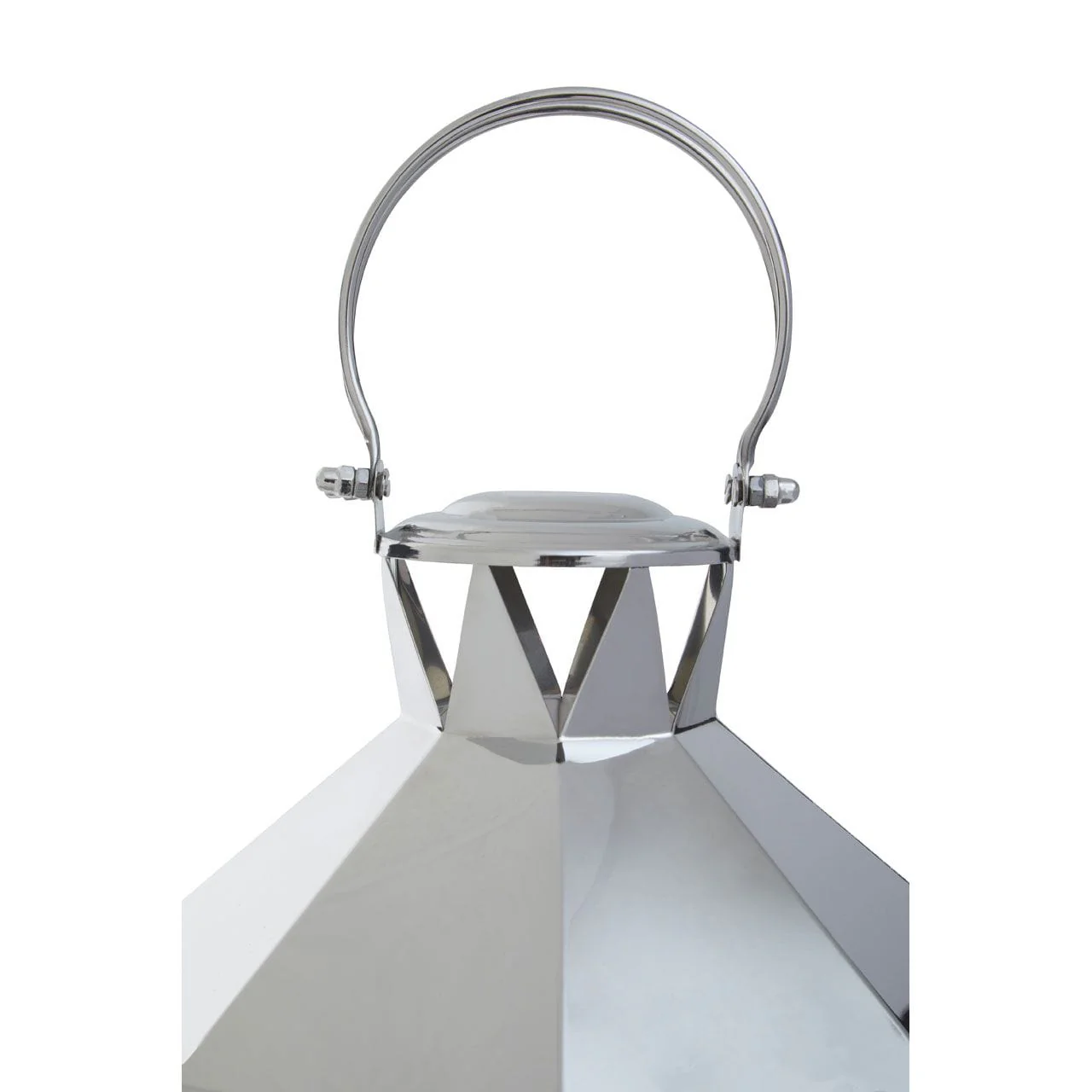 London Large Silver Steel Lantern - Image 2