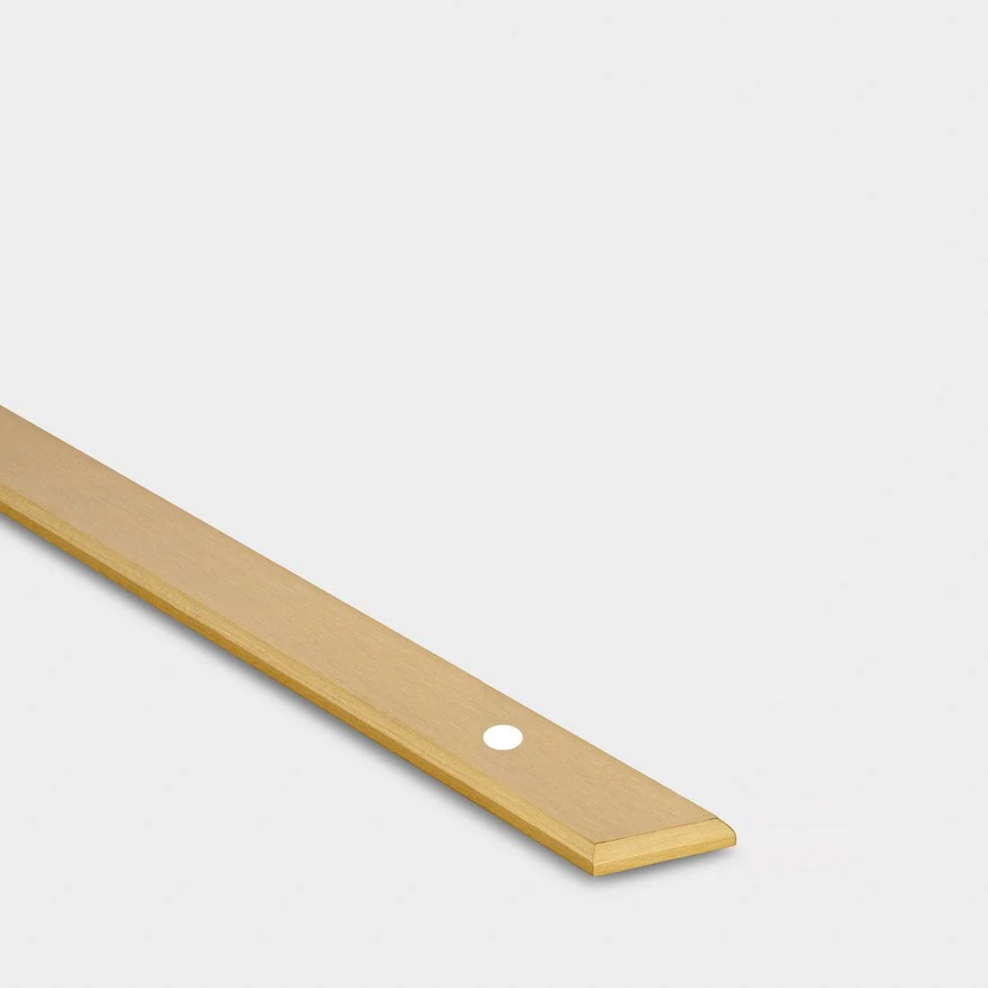 Hexagonal Brass Cupboard Bar Handle With Back Plate - Satin Brass - Hole Centre 160mm - Image 2