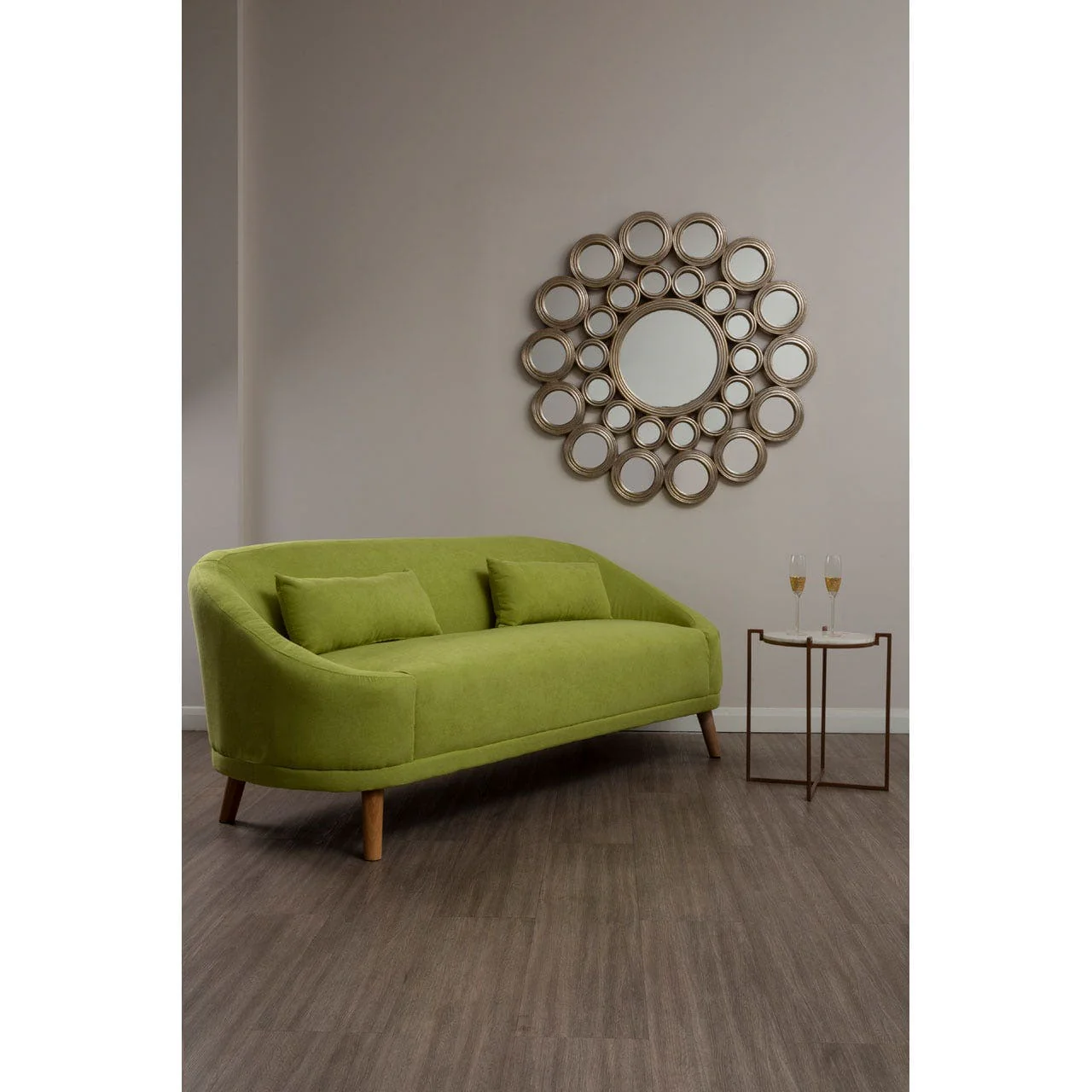 Holland Green Linen Sofa - Image 2